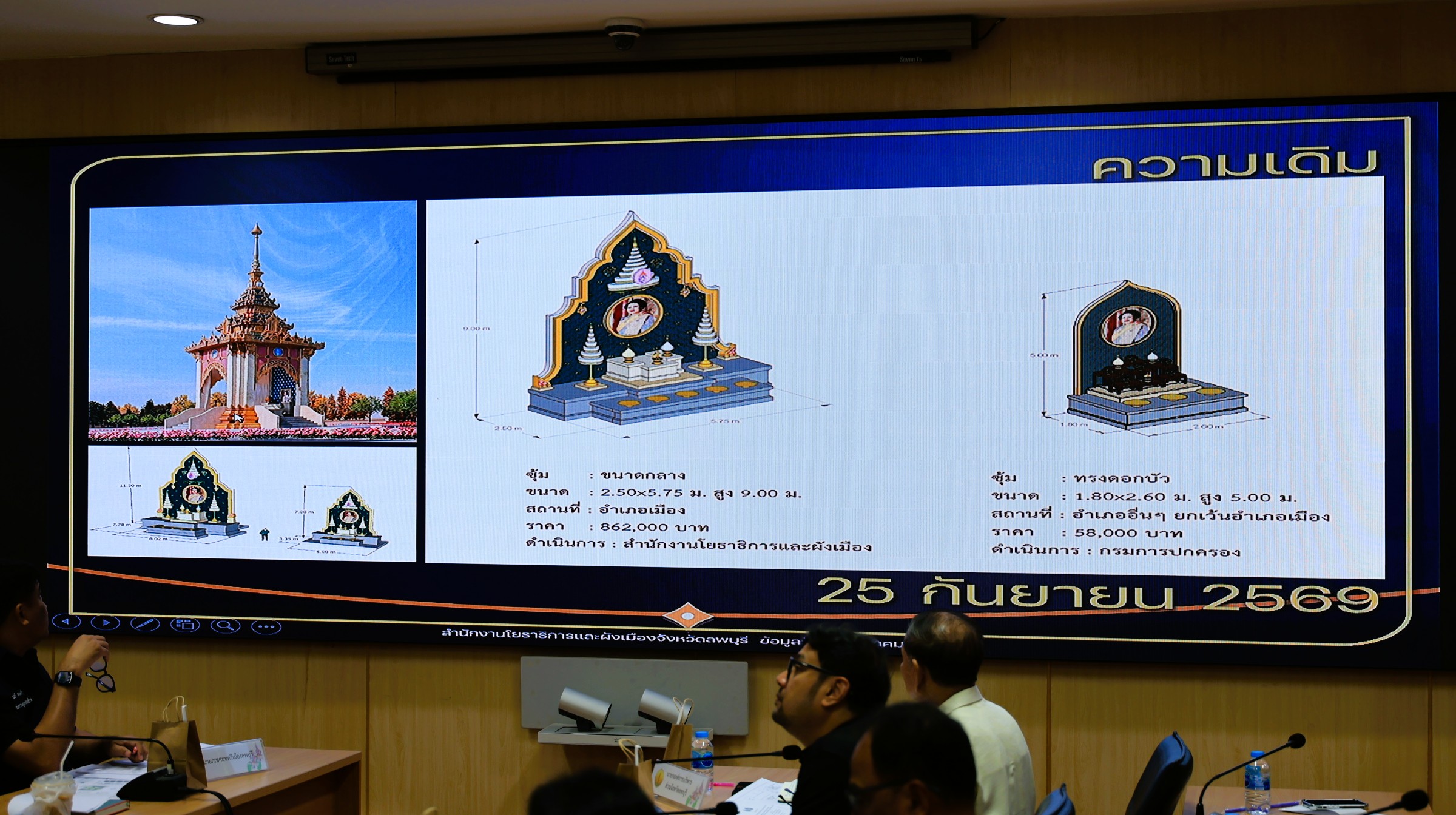 จังหวัดลพบุรี ประชุมคณะกรรมการจัดสร้าง พระเมรุ สิ่งปลูกสร้าง ราชรถ และพระยานมาศ จำลอง ในงานพระราชพิธีถวายพระเพลิงพระบรมศพ สมเด็จพระนางเจ้าสิริกิติ์ พระบรมราชินีนาถ พระบรมราชชนนีพันปีหลวง พร้อมกันทั้ง 11 อำเภอ&nbsp;